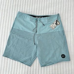 Mens RVCA Swim Boardshorts 18” Size 34 NEW with Tags